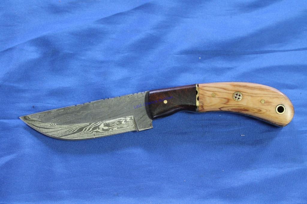 Custom Wood Handle 4" Damascus Knife