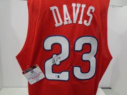 Anthony Davis New Orleans Pelicans Autographed Custom Home Red Style Jersey w/GA coa