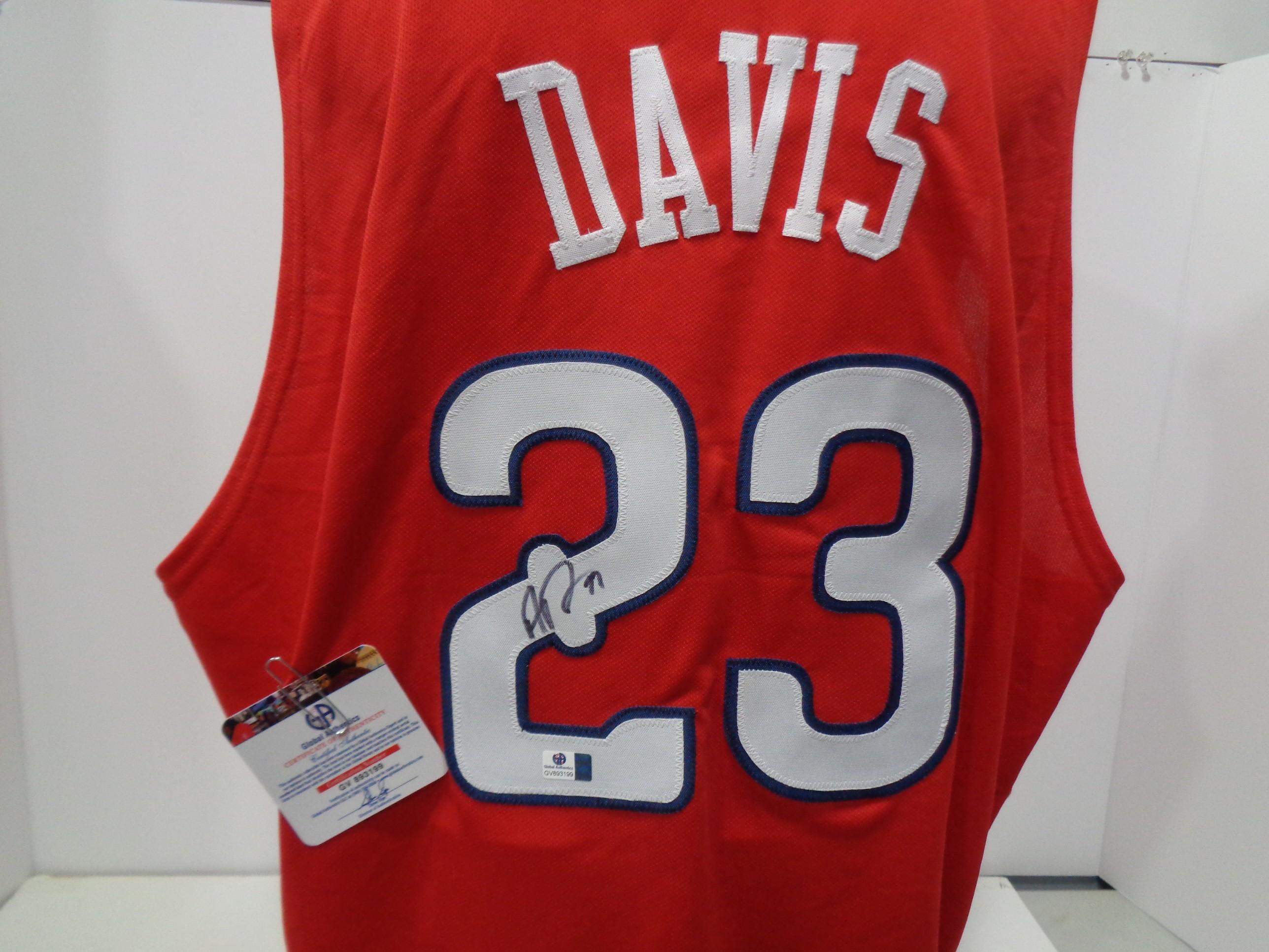 Anthony Davis New Orleans Pelicans Autographed Custom Home Red Style Jersey w/GA coa