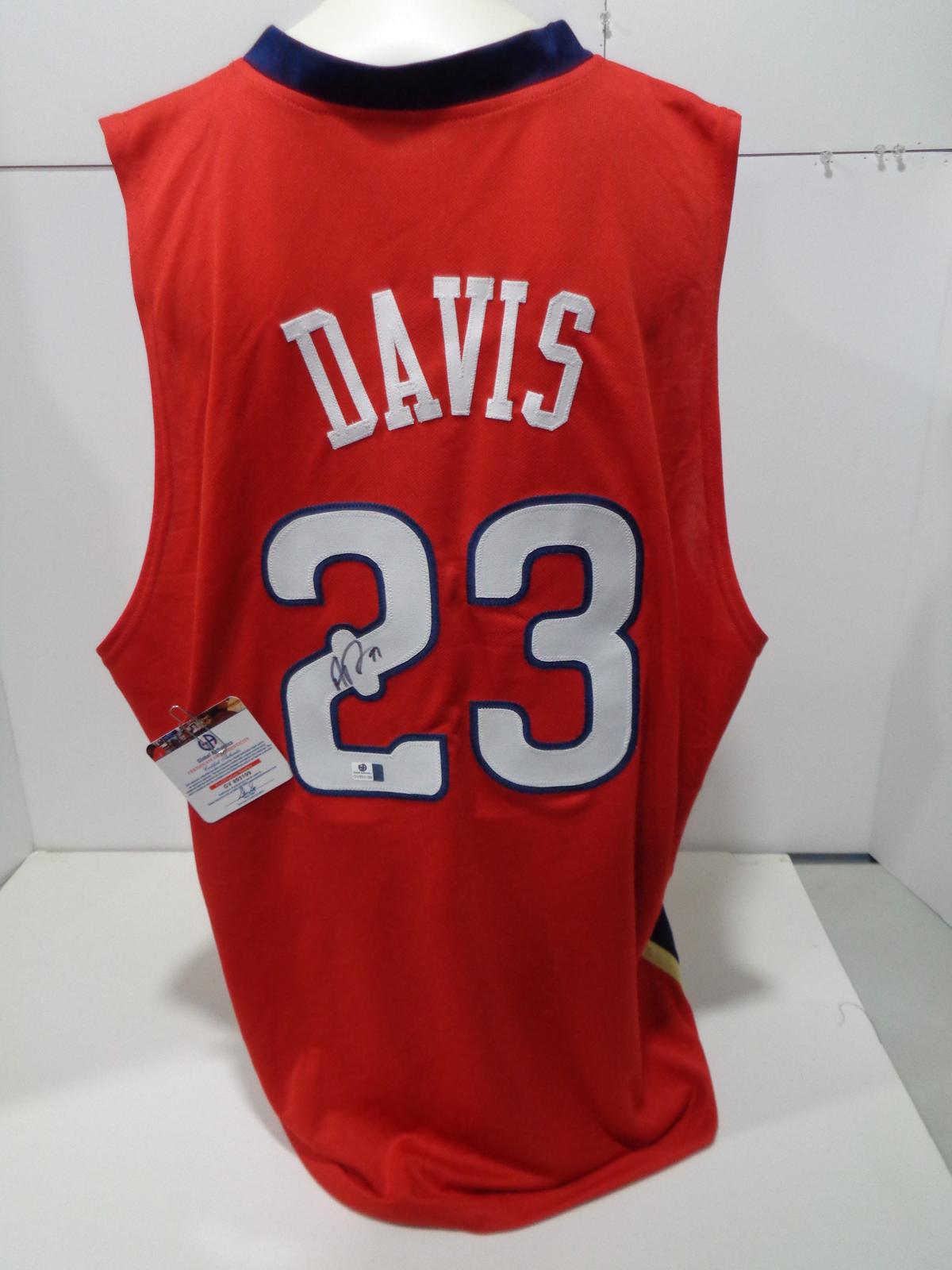 Anthony Davis New Orleans Pelicans Autographed Custom Home Red Style Jersey w/GA coa