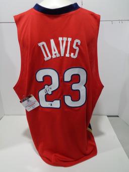 Anthony Davis New Orleans Pelicans Autographed Custom Home Red Style Jersey w/GA coa