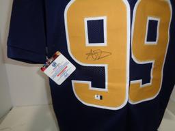Aaron Donald Los Angeles Rams Autographed Custom Home Blue Style Jersey w/GA coa