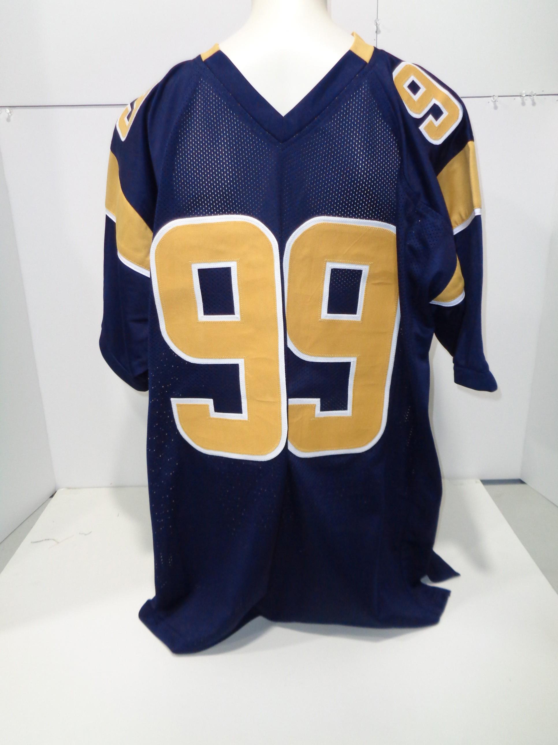 Aaron Donald Los Angeles Rams Autographed Custom Home Blue Style Jersey w/GA coa