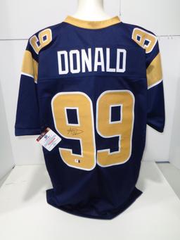 Aaron Donald Los Angeles Rams Autographed Custom Home Blue Style Jersey w/GA coa