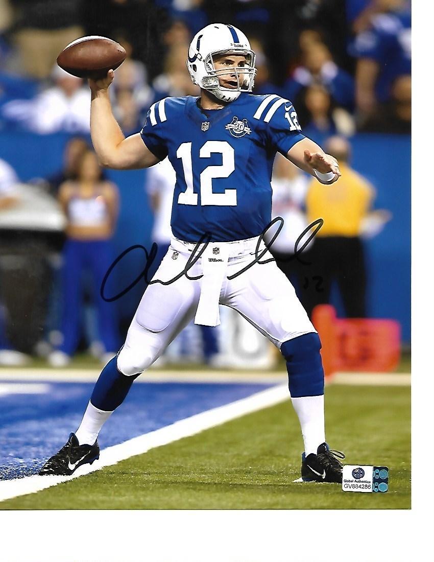 Andrew Luck Indianapolis Colts Autographed Thowing 8x10 Photo w/GA coa