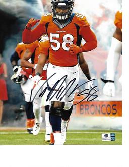 Von Miller Denver Broncos Autographed 8x10 Out of Tunnel Photo w/ GA coa