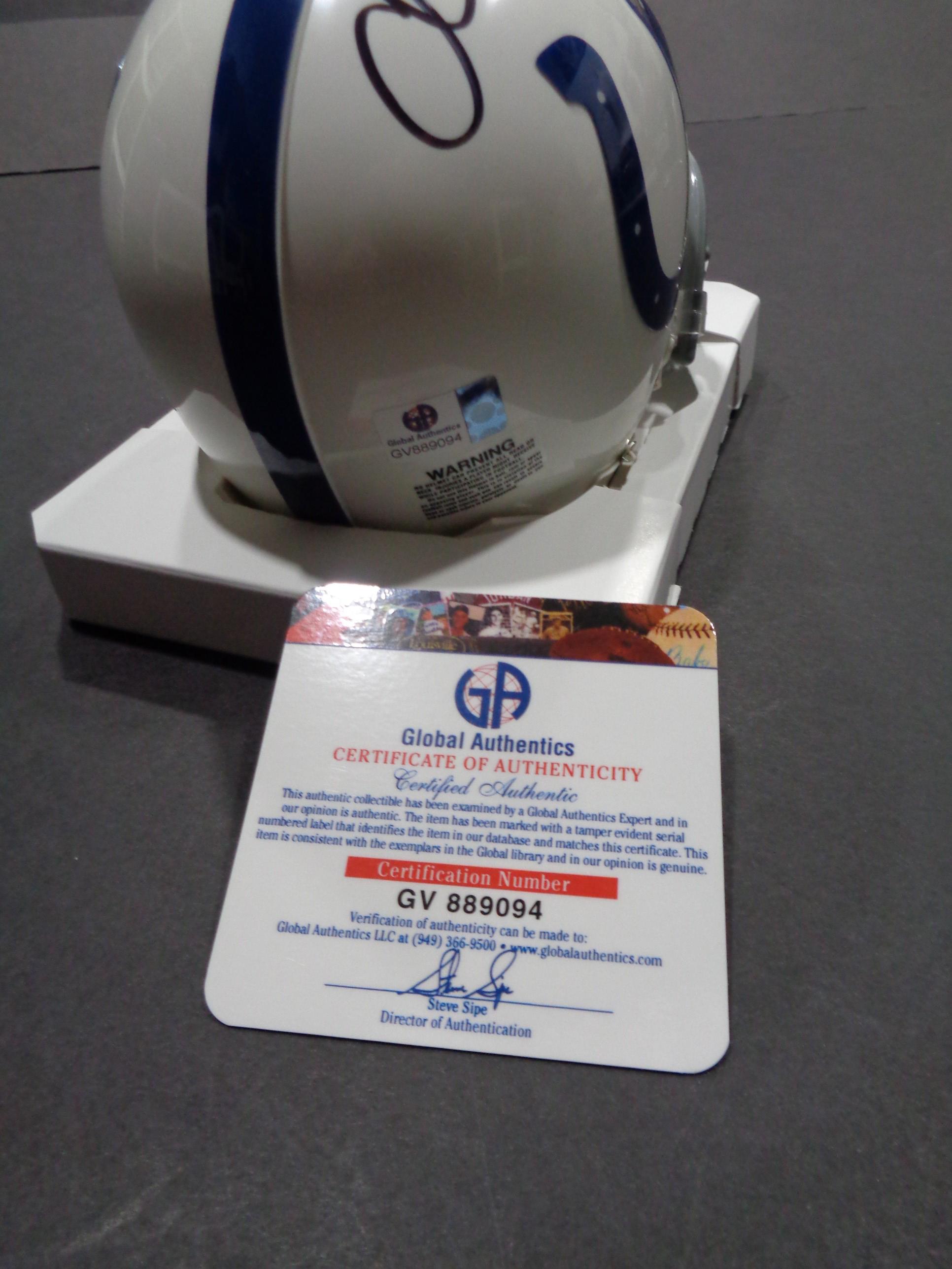 Andrew Luck Indanapolis Colts Autographed Riddell Mini Helmet w/GA coa