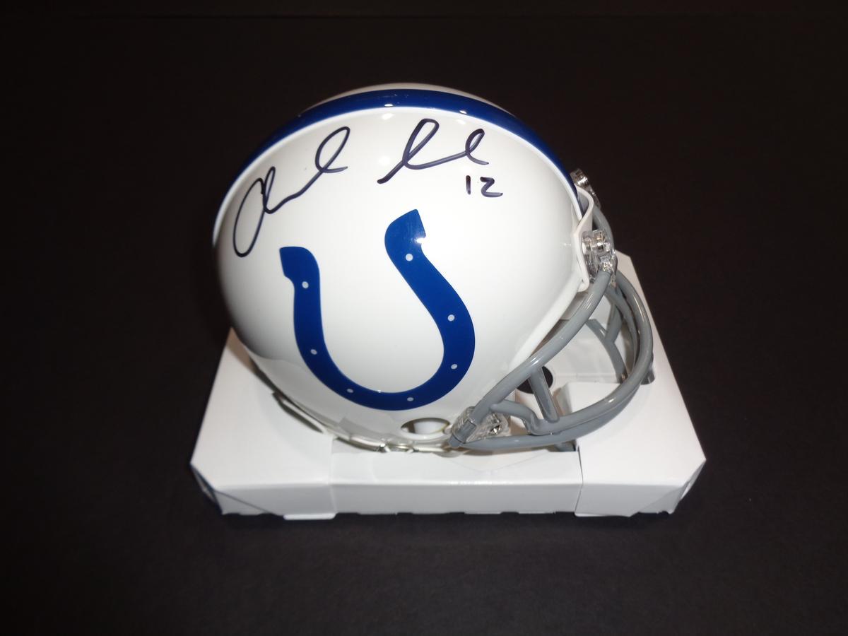 Andrew Luck Indanapolis Colts Autographed Riddell Mini Helmet w/GA coa