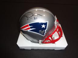 Adrian Phillips New England Patriots Autographed Riddell Football Mini Helmet JSA W coa