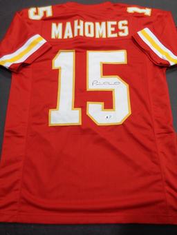 Patrick Mahomes Kansas City Chiefs Autographed Custom Football Jersey GA coa