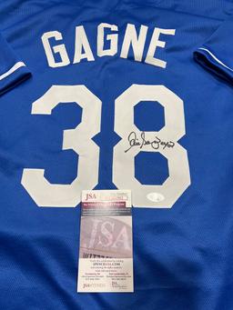 Eric Gagne Los Angeles Dodgers Autographed & Inscribed Custom Baseball Jersey JSA w coa