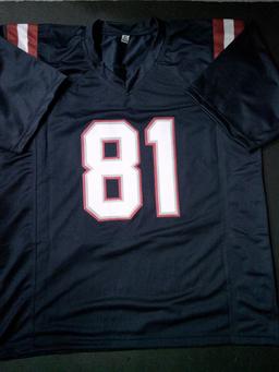 Demario Douglas New England Patriots Autographed Custom Football Jersey Beckett Hologram