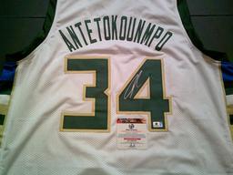 Giannis Antetokounmpo Milwaukee Bucks Custom Basketball Jersey GA coa