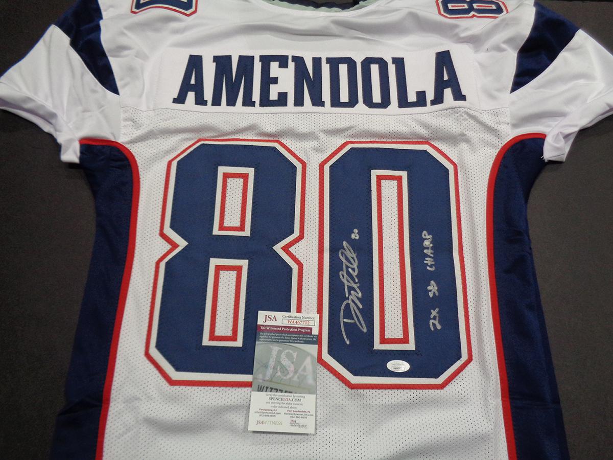 Danny Amendola New England Patriots Autographed Custom Football Jersey JSA w coa