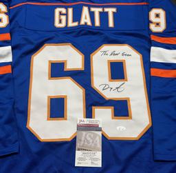 Doug Smith Author of The Goon aka Doug Glatt Autographed & Inscribed Custom Hockey Jersey JSA W coa