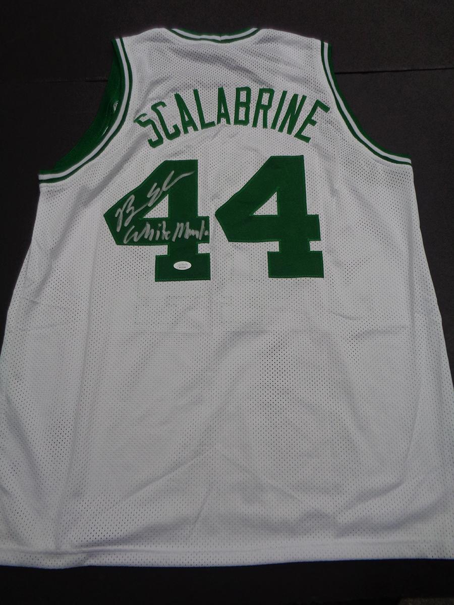 Brian Scalabrine Boston Celtics Autographed & Inscribed Custom Basketball Jersey JSA W coa