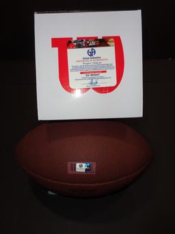 Travis Kelce Kansas City Chiefs Autographed Wilson Football GA coa