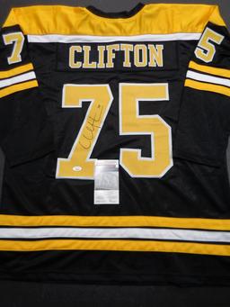 Connor Clifton Boston Bruins Autographed Custom Hockey Jersey JSA W coa