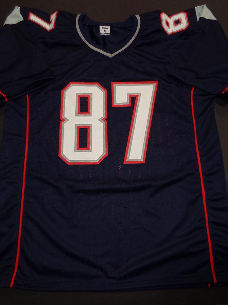 Rob Gronkowski New England Patriots Autographed Custom Football Jersey GA coa