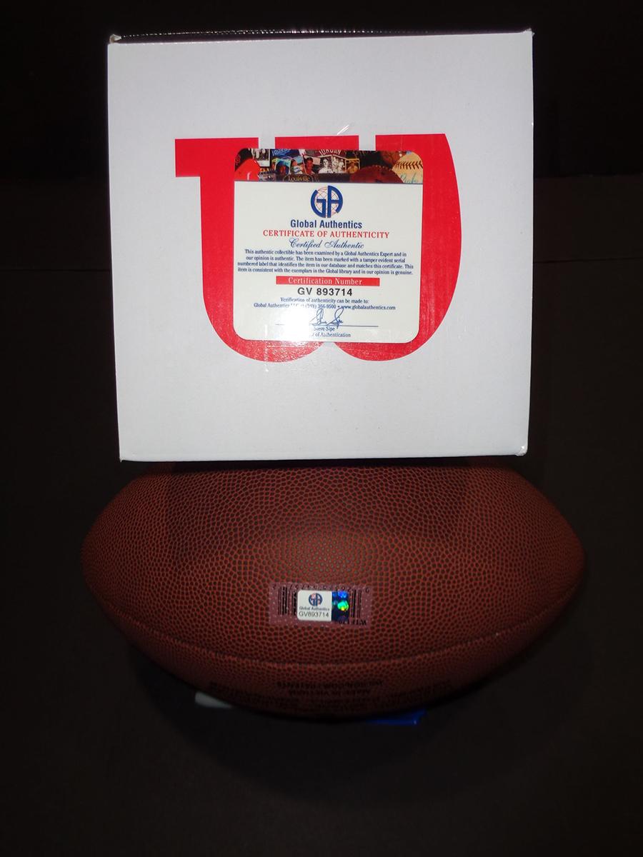 J.J. Watt Arizona Cardinals Autographed Wilson Football GA coa