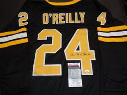 Terry O'Reilly Boston Bruins Autographed & Inscribed Custom Hockey Jersey JSA W coa