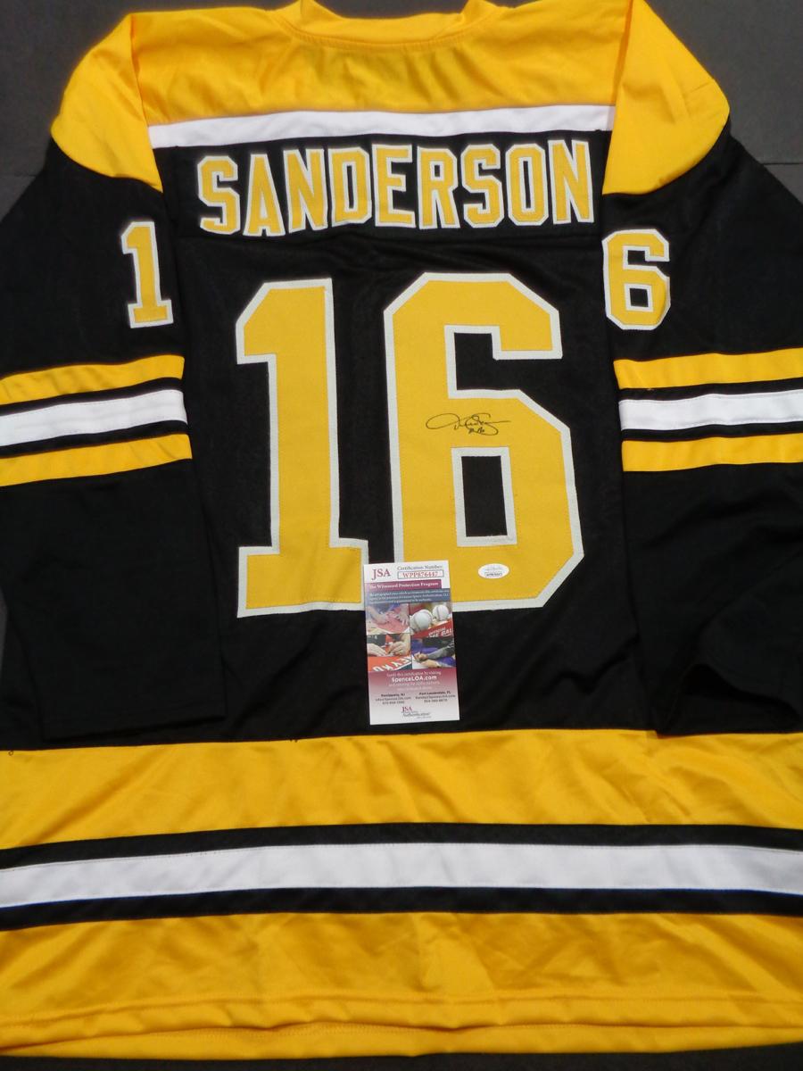 Derek Sanderson Boston Bruins Autographed Custom Black Hockey Jersey JSA coa