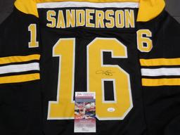 Derek Sanderson Boston Bruins Autographed Custom Black Hockey Jersey JSA coa