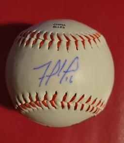 Franchy Cordero Saitama Seibu Lions (NPB) Autographed Rawlings Baseball Full Time Hologram