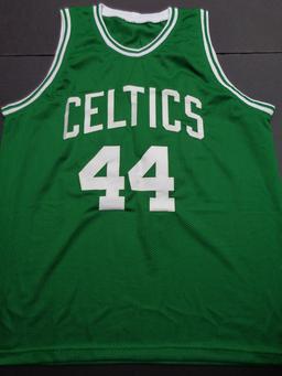 Brian Scalabrine Boston Celtics Autographed & Inscribed Custom Basketball Jersey JSA W coa