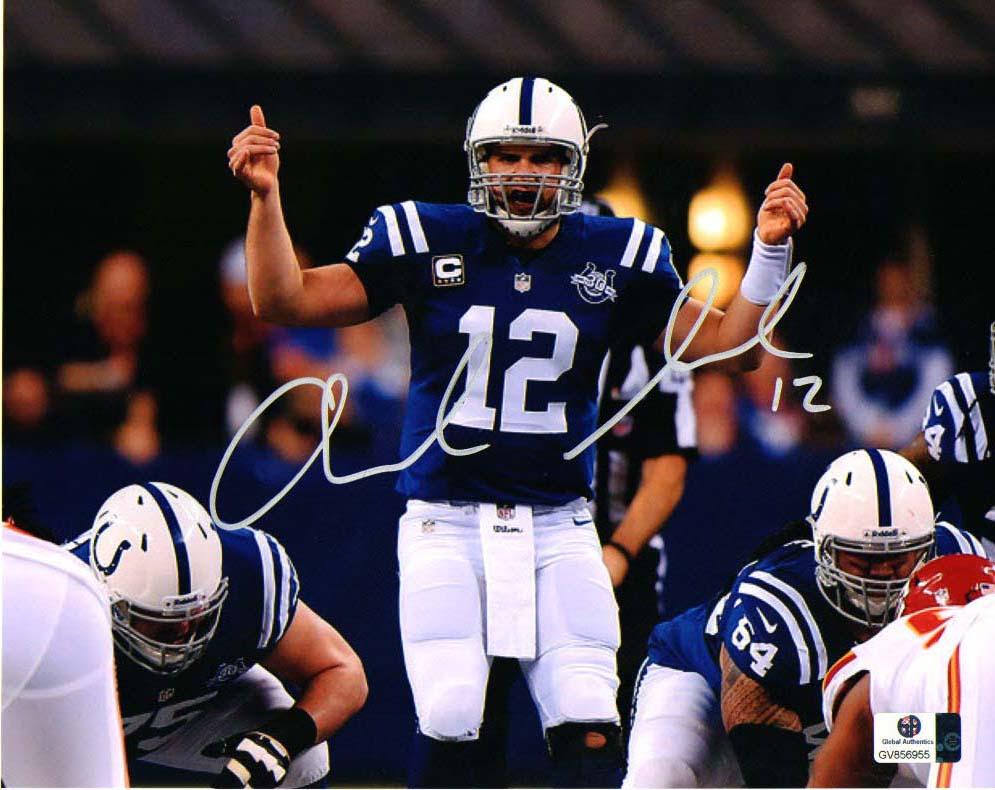 Andrew Luck Indianapolis Colts Autographed 8x10 Photo GA coa