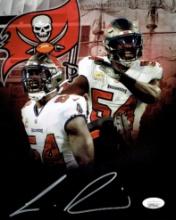Lavonte David Tampa Bay Buccaneers Autographed 8x10 Photo JSA w STICKER ONLY