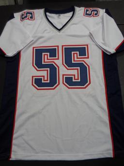 Willie McGinest New England Patriots Autographed Custom Football Jersey JSA W coa