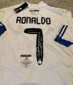 Cristiano Ronaldo Real Madrid Adidas Autographed 2010-11 Home Soccer Jersey GA coa