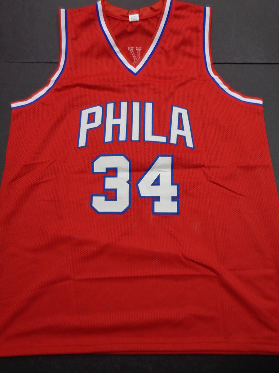 Charles Barkley Philadelphia 76ers Autographed Custom Basketball Jersey GA coa