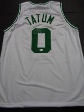 Jason Tatum Boston Celtics Autographed Custom Basketball Jersey GA coa