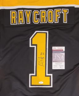Andrew Raycroft Boston Bruins Autographed Custom Hockey Jersey JSA W coa
