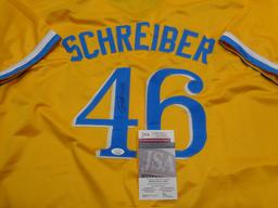John Schreiber Boston Red Sox Autographed Custom Baseball Style Jersey JSA w coa