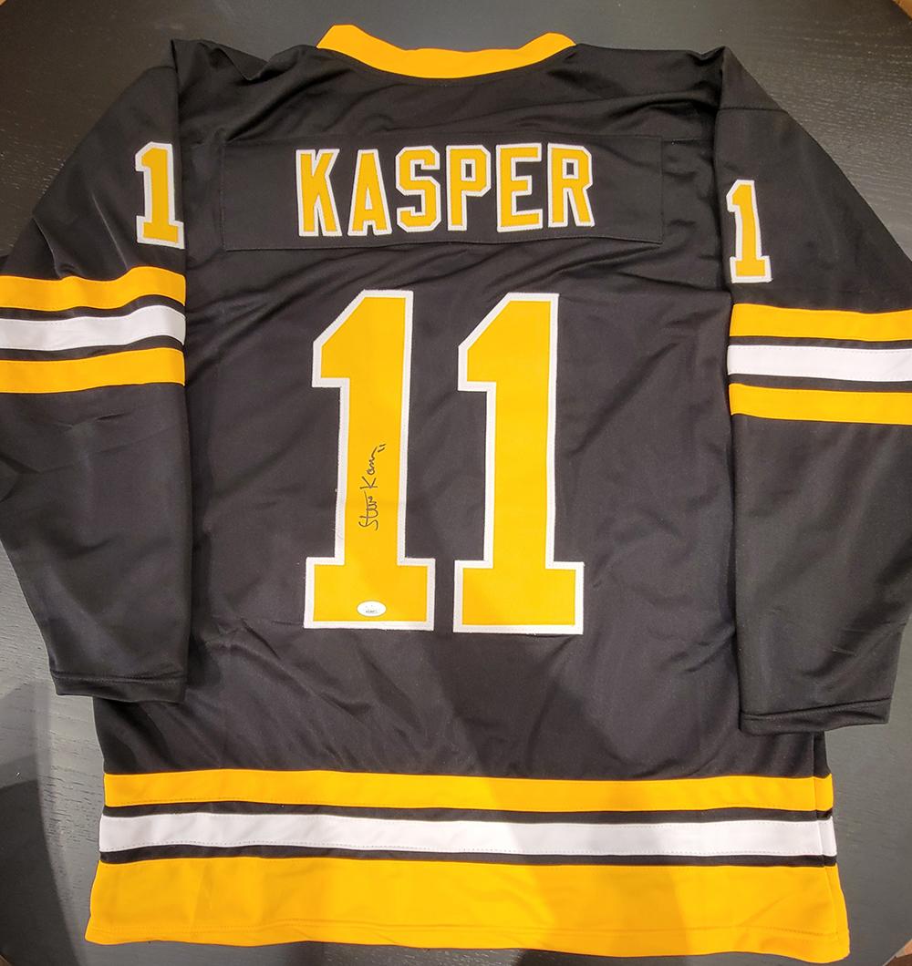 Steve Kasper Boston Bruins Autographed Custom Hockey Jersey JSA W coa