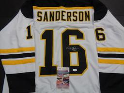 Derek Sanderson Boston Bruins Autographed Custom Black Hockey Jersey JSA coa