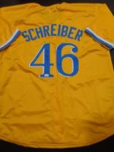 John Schreiber Boston Red Sox Autographed Custom Baseball Style Jersey JSA w coa