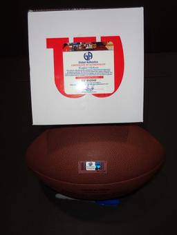 Julian Edelman New England Patriots Autographed Wilson Football GA coa