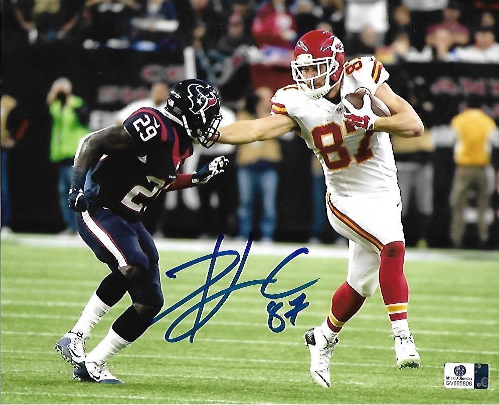 Travis Kelce Kansas City Chiefs Autographed 8x10 Photo GA coa