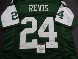 Darrelle Revis New York Jets Autographed Custom Football Jersey GA coa