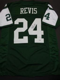 Darrelle Revis New York Jets Autographed Custom Football Jersey GA coa