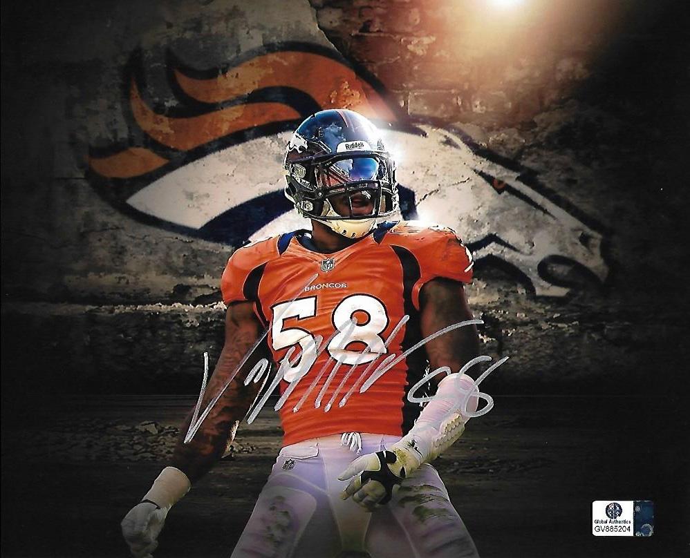 Von Miller Denver Broncos Autographed 8x10 Photo GA coa