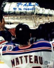 Stephane Matteau New York Rangers Autographed & Inscribed 8x10 Photo Beckett Holo