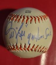 Bill Lee Boston Red Sox Autographed & Inscribed Rawlings Baseball Full Time QR Hologram