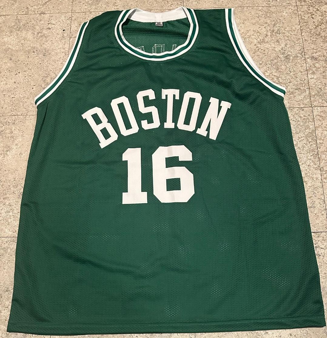 Tom Sanders Boston Celtics Autographed & Inscribed Custom Basketball Jersey JSA W coa