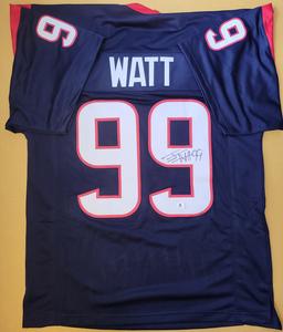 J. J. Watt Houston Texans Autographed Custom Football Jersey GA coa
