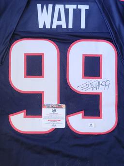 J. J. Watt Houston Texans Autographed Custom Football Jersey GA coa